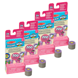 Melissa & Doug Sticker WOW! Mini Activity Pad with Refill Stickers, Favorite Things, 4 Sets