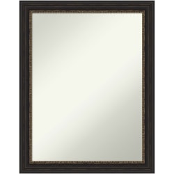 Amanti Art Narrow Non-Beveled Rectangle Framed Bathroom Wall Mirror, 27-1/2" x 21-1/2", Accent Bronze