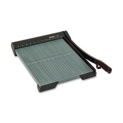 Premier® Heavy-Duty Wood Base Paper Trimmer, 15", Green
