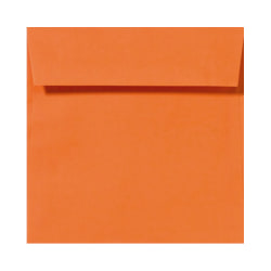 LUX Square Envelopes, 5 1/2" x 5 1/2", Peel & Press Closure, Mandarin Orange, Pack Of 1,000
