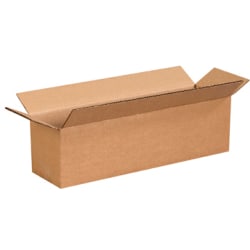 Partners Brand Long Corrugated Boxes 14" x 4" x 4", Bundle of 25