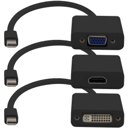 AddOn 3-Pack of Mini-DisplayPort 1.1 Male to DVI, HDMI, MDP2VGAHDMIDVIB