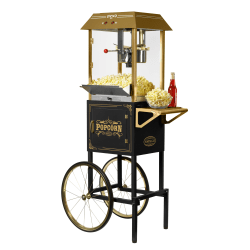 Nostalgia Electrics NKPCRT10 Vintage Professional Popcorn Cart, Black