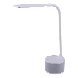 Bostitch® LED Desk Lamp With Bluetooth® Speaker, 14-9/16"H, White