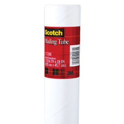 Scotch® Mailing Tube, 1 15/16" Diameter, 18" Length, 100% Recycled, White