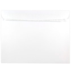 JAM Paper® Booklet Envelopes, 10" x 13", Peel & Seal Closure, White, Pack Of 25 Envelopes