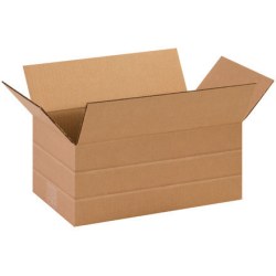 Partners Brand Multi-Depth Corrugated Boxes 14 1/2" x 8 3/4" x 6", Bundle of 25