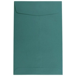 JAM Paper® Open-End 6" x 9" Catalog Envelopes, Gummed Closure Teal, Pack Of 10