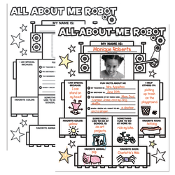 Scholastic Instant Personal Posters - All About Me Robot