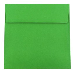 JAM Paper® Color Square Invitation Envelopes, 6 1/2" x 6 1/2", Gummed Seal, 30% Recycled, Green, Pack Of 25