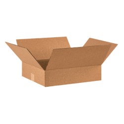 Partners Brand Flat Corrugated Boxes, 16" x 14" x 4", Kraft, Bundle of 25