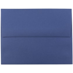 JAM Paper® Booklet Invitation Envelopes, A8, Gummed Seal, Presidential Blue, Pack Of 25