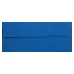 JAM PAPER #10 Business Premium Envelopes, 4 1/8 x 9 1/2, Presidential Blue, 25/Pack