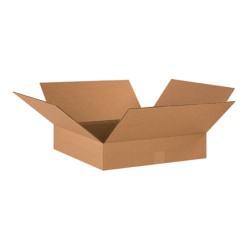 Partners Brand Flat Corrugated Boxes 17" x 17" x 4", Bundle of 25