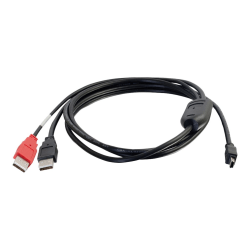 C2G "Y" Cable - USB cable - mini-USB Type B (M) to USB, USB (power only) (M) - USB 2.0 - 6 ft - molded - black