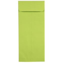 JAM Paper® #10 Policy Envelopes, Gummed Seal, Ultra Lime Green, Pack Of 25
