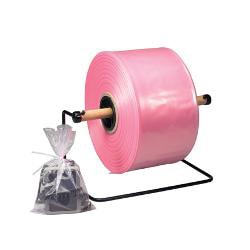 Partners Brand Anti-Static Poly Tubing, 2 Mil, 8" x 2150', Pink, 1 Roll