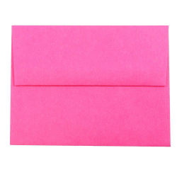 JAM Paper® Booklet Invitation Envelopes, A2, Gummed Seal, Ultra Fuchsia, Pack Of 25