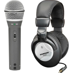Samson Q2U Rugged Wired Dynamic Microphone - Gray - 6.56 ft - Mono - 50 Hz to 15 kHz - 32 Ohm -54 dB - Cardioid, Uni-directional - Handheld, Stand Mountable - XLR, Mini USB, Mini-phone