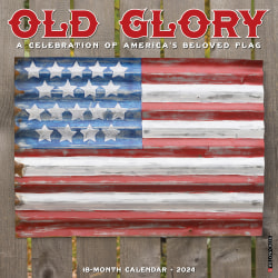 2024 Willow Creek Press Hobbies Monthly Wall Calendar, 12" x 12", Old Glory, January To December