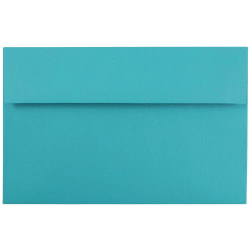 JAM Paper® Booklet Invitation Envelopes, A10, Gummed Seal, 30% Recycled, Sea Blue, Pack Of 25