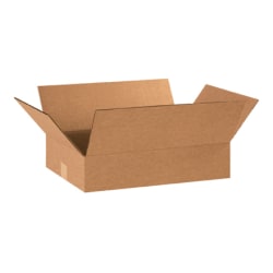 Partners Brand Flat Corrugated Boxes 20" x 12" x 4", Bundle of 25