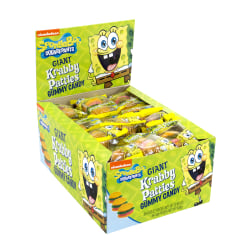 SpongeBob Giant Krabby Patty Gummy Candy, 0.7 Oz Packs, Box Of 36 Packs