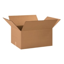 Partners Brand Corrugated Boxes 20" x 15" x 10", Kraft, Bundle of 20