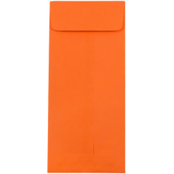 JAM Paper® Policy Envelopes, #11, Gummed Seal, 30% Recycled, Orange, Pack Of 25