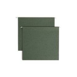 Smead® Hanging Box-Bottom File Folders, 3" Expansion, Letter Size, Standard Green, Box Of 25