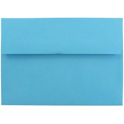 JAM Paper® Booklet Invitation Envelopes, A7, Gummed Seal, 30% Recycled, Blue, Pack Of 25
