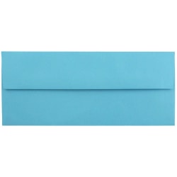 JAM PAPER #10 Business Colored Envelopes, 4 1/8 x 9 1/2, Blue Recycled, 25/Pack