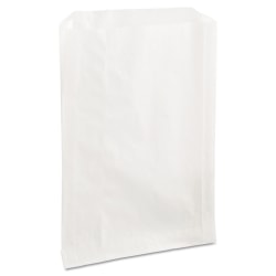 Bagcraft PB25 Grease-Resistant Sandwich Bags, 8" x 6 1/2", White, Carton Of 2,000 Bags