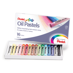 Pentel Arts® Oil Pastels, Assorted Colors, Pack Of 16