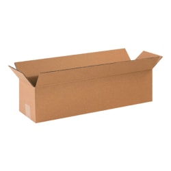 Partners Brand Long Corrugated Boxes, 24" x 8" x 6", Kraft, Bundle of 25
