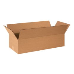Partners Brand Long Corrugated Boxes, 24" x 9" x 6", Kraft, Bundle of 25
