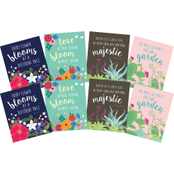 Barker Creek Art Prints, 8" x 10", Petals & Prickles, Set Of 8 Prints