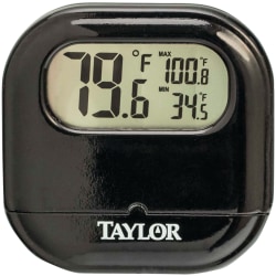 Taylor 1700 Indoor/Outdoor Digital Thermometer - Easy-to-read Measurement, Suction Cup - For Indoor, Outdoor - Black