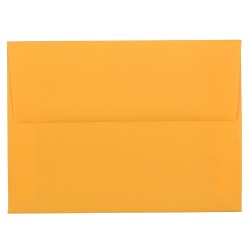 JAM Paper® Envelopes, A6, Gummed Seal, Ultra Orange, Pack Of 25