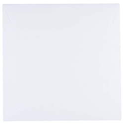 JAM Paper® Square Invitation Envelopes, 7 1/2" x 7 1/2", Gummed Seal, White, Pack Of 25
