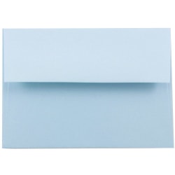 JAM Paper® Booklet Invitation Envelopes, A6, Gummed Seal, Light Baby Blue, Pack Of 25