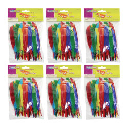 Creativity Street Duck Quills, Assorted Colors, 14 Grams Per Pack, Set Of 6 Packs