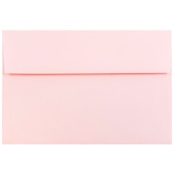 JAM Paper® Booklet Invitation Envelopes, A8, Gummed Seal, Light Baby Pink, Pack Of 25