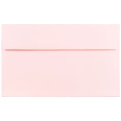 JAM Paper® Booklet Invitation Envelopes, A10, Gummed Seal, Baby Pink, Pack Of 25