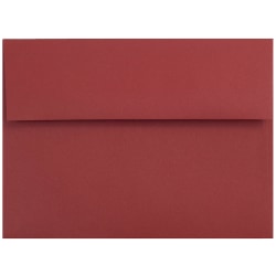 JAM Paper® Booklet Invitation Envelopes, A7, Gummed Seal, Dark Red, Pack Of 25
