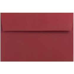 JAM Paper® Booklet Invitation Envelopes, A9, Gummed Seal, Dark Red, Pack Of 25