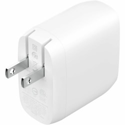 Belkin Dual USB-C Wall Charger w/PPS 60W for Apple iPhone, Galaxy, Google - Compatible w/USB-C to Lightning & USB-C - 60 W - 120 V AC, 230 V AC Input - 5 V DC/3 A, 9 V DC, 12 V DC, 15 V DC, 20 V DC, 3.3 V DC, 11 V DC Output - White