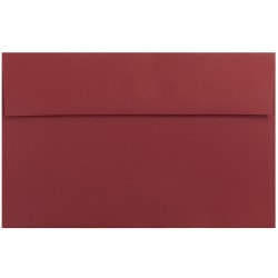 JAM Paper® Booklet Invitation Envelopes, A10, Gummed Seal, Dark Red, Pack Of 25