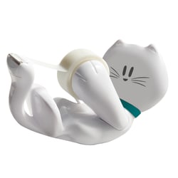 Scotch Magic Tape Kitty Dispenser Pack - Holds Total 1 Tape(s) - 1" Core - Refillable - White, Red - 1 Each