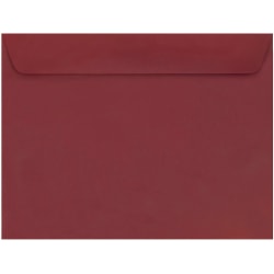 JAM Paper® Booklet Envelopes, 9" x 12", Gummed Seal, Dark Red, Pack Of 25